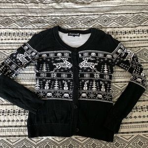 Skeleton holiday sweater